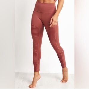 ALO Yoga High-Waist Moto Leggings in Rust Color XS (2-4)